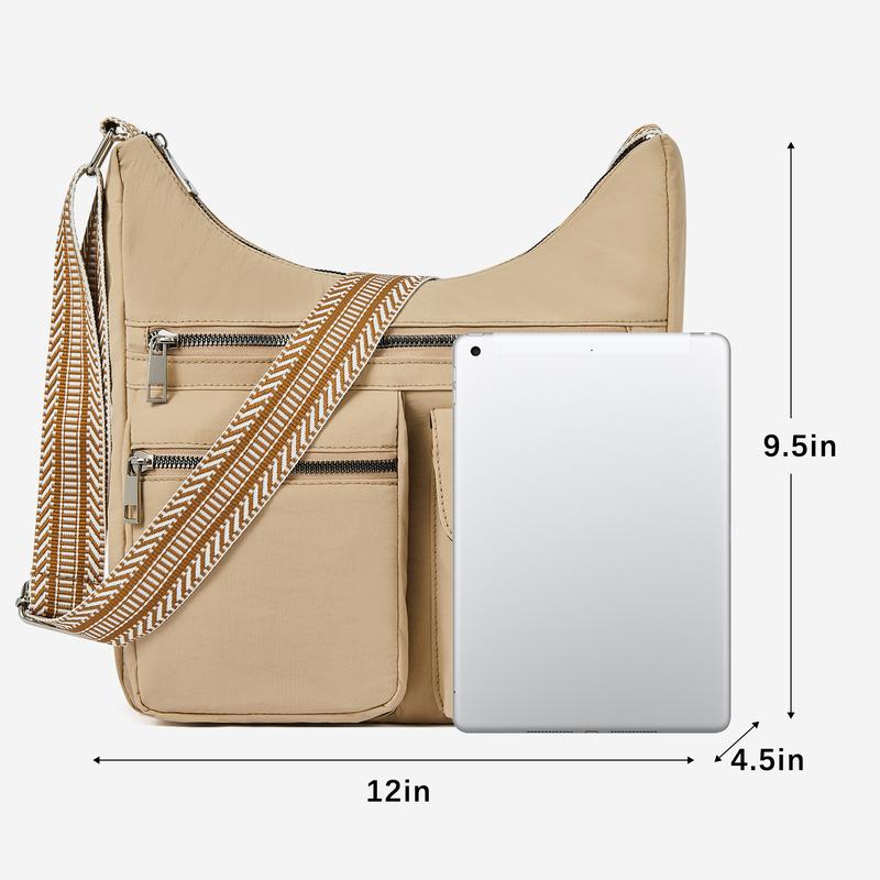 [Valentine's Day Gift Selection] CLUCI HolidayHaul Waterproof Nylon Crossbody Bags For Women Trendy Fashion Lightweight Shoulder Bag REID Purse For Ladies 12.9 Inch iPad Pro Gift Accessory purses crossbody bags outing bag