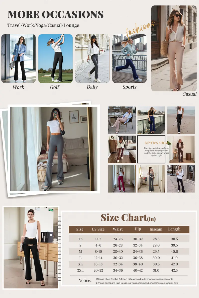 FireSwan Women's Stretchy Work Pants Business Casual Office Trousers Pull On Flare Slacks with 4 Pockets Comfortable & Flexible Design Greenish #TikTokShopSpringGlowUp,summervibes outdoorfun,summerwins,back to school shopping