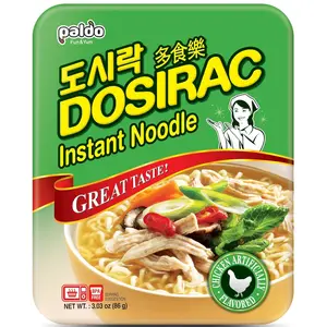 Paldo Fun & Yum Dosirac Chicken Noodle Soup Bowl, Pack of 12, Best Oriental Style Korean Ramyun Dosiracmen, Most Loved Korean Noodles, Non-Spicy K-Food, 86g (3.04 oz) x 12