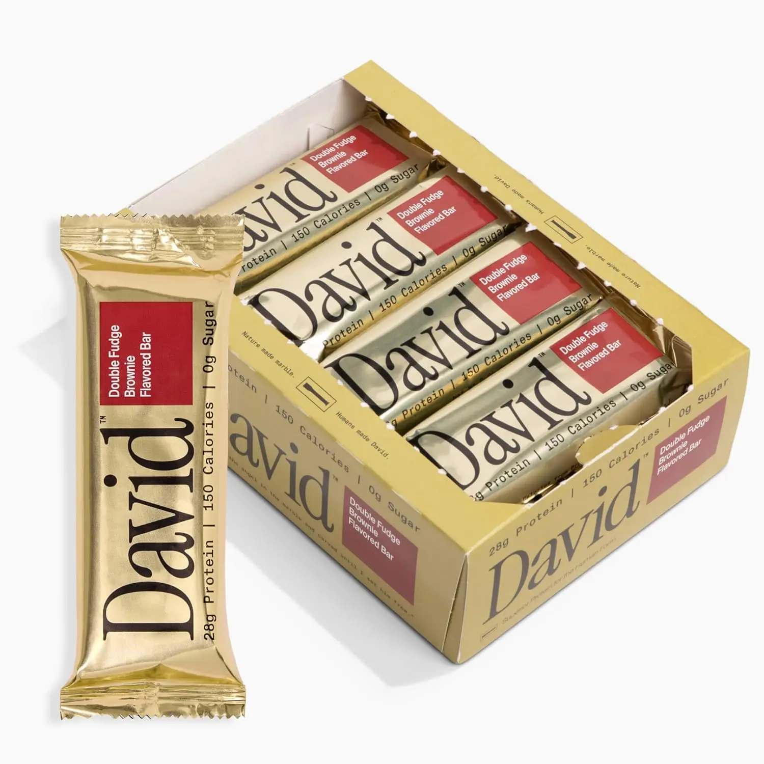 High Protein Bars - 0g of Sugar, Low Carb, Gluten Free - 28g of Protein, 150 Calories - On-The-Go Snack - Fudge Brownie Flavor, Pack of 12