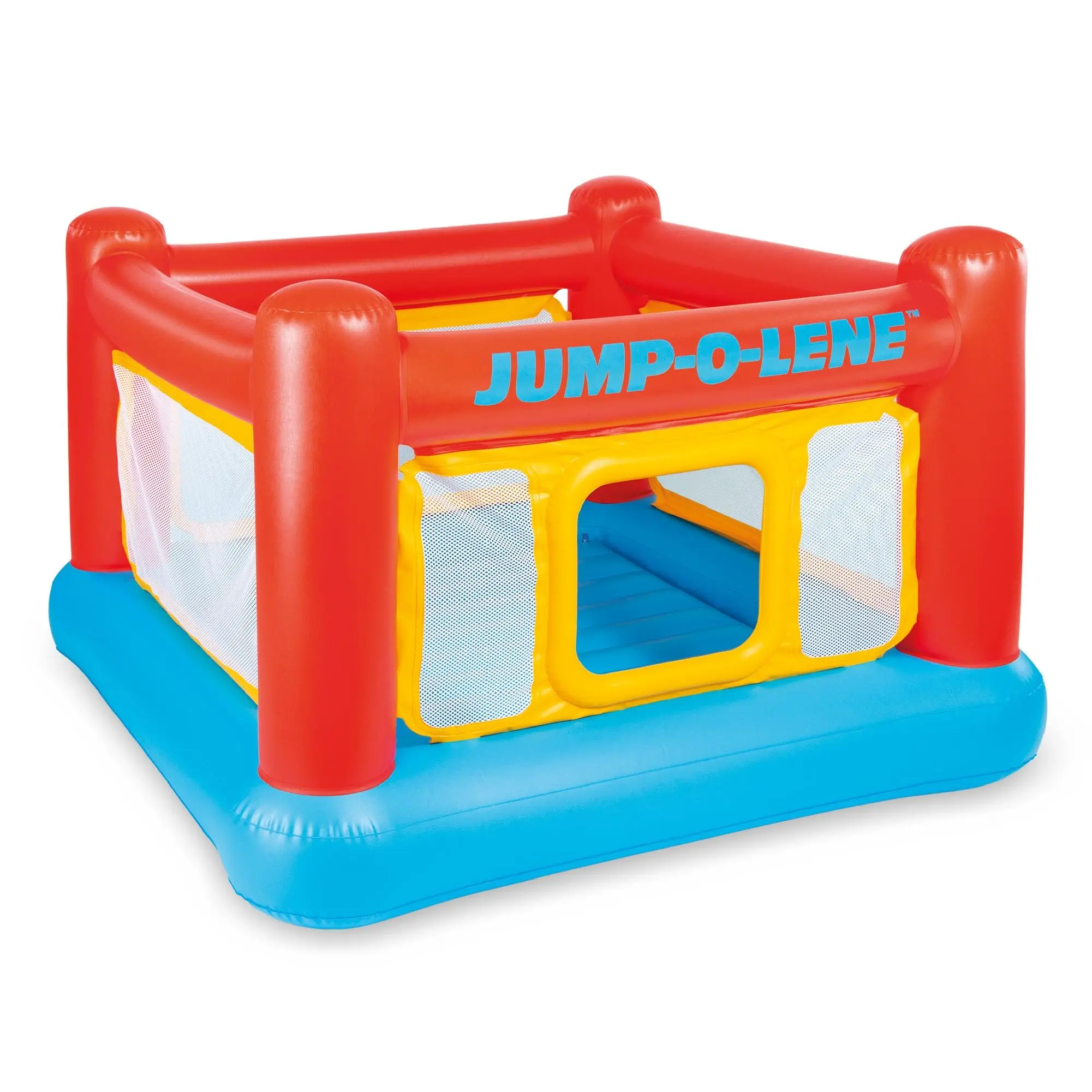 Intex Inflatable Jump-O-Lene Trampoline Bounce House with Crawl-Thru Door & Net Intex Inflatable Jump-O-Lene Trampoline Bounce House with Crawl-Thru Door & Net