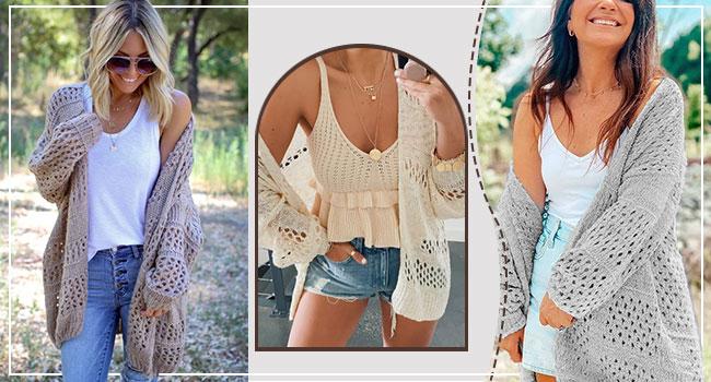 Women's Lightweight Crochet Cardigan Long Sleeve Open Front Oversized Summer Sweater Batwing Beach Fashion Women's Lightweight Crochet Cardigan Long Sleeve Open Front Oversized Summer Sweater Batwing Beach Fashion