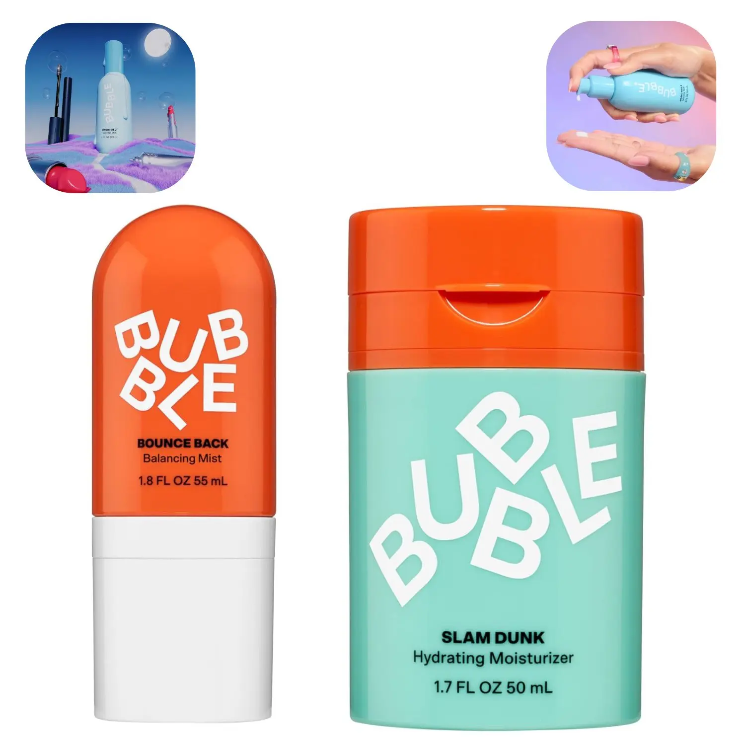 Bubble Skincare Slam Dunk Facial Moisturizer - Lightweight Hydrating Face Cream for Dry Skin Made with Vitamin E + Aloe Vera Juice Daily Nourishing Hydrate Moisturizing Avocado Oil Restore Comfort Moisture