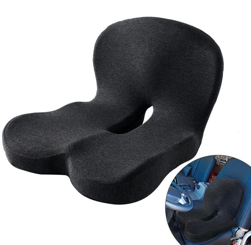 Non-Slip Memory Foam Seat Skin-Friendly Extended Zipper Easy Remove Wash Back Support Cushion Comfy Chair Adjustable Chair Breathable Cloth Leg Pain Mesh