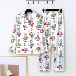 Just a Happy Easter Goose Pajamas, Silly Goose PJS, Happy Easter Pajamas, Easter Goose Pajamas, Easter Vibes Pajamas, Easter Gift