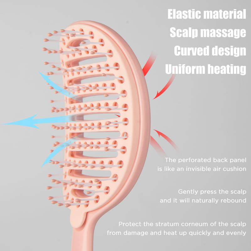 Static-Free Hollow   Vital5 Self-Cleaning   – Detangle, Massage, and Shine Effortlessly! Vital5 Self-Cleaning  Detangle and Shine  tools curling  Multi-Purpose  Care  Set Curly  Vented Curl Hair Brush Handy Hairbrush