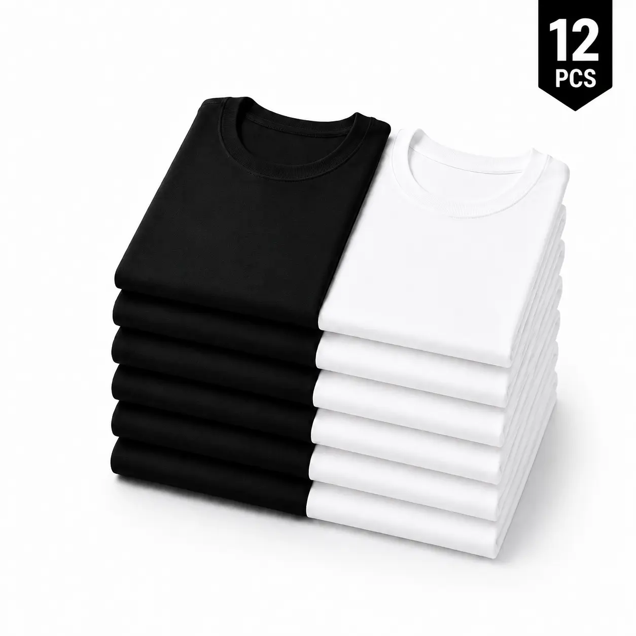 12-Pack$39.99 ;6-Pack$29.99 Great Value Stock Up Men's 180 GSM Crew Neck Short-Sleeve T-Shirts - Black, White Color Options t shirts for men clothing fashion plain style t shirt packs for men 12pack t shirts for men summer shirts,back to school