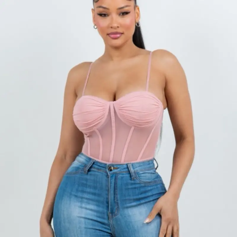 Tammy Mesh Corset Bodysuit