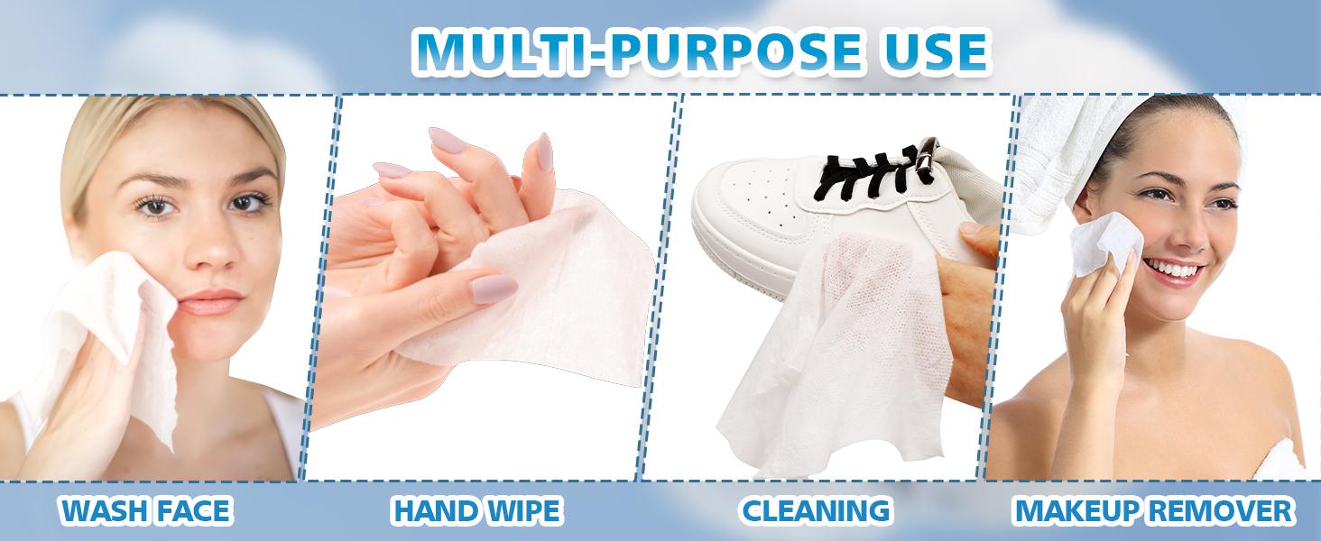 Compressed Towel 50 PCS Mini Tablets Disposable Portable Face Towel Cotton Coin Tissue Eco-Friendly for Travel, Camping, Hiking, Sport, Beauty