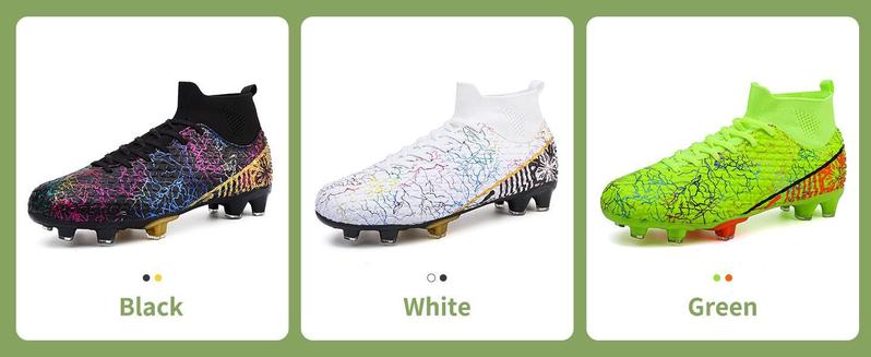 Mens Womens Soccer Cleats Youth Soccer Shoes Football Shoes High-Top Football Cleats Outdoor/Indoor Athletic Shoes Sneakers