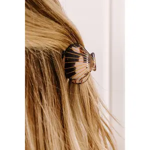 Collecting Seashells Hair Claw Clip in Grey