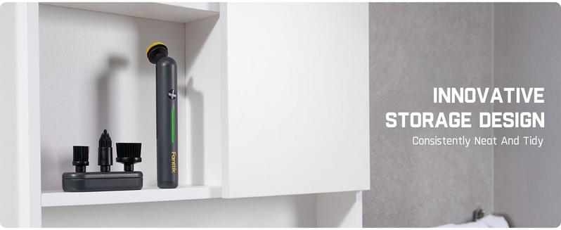 Fanttik G9 Nano Electric Spin Scrubber, Cordless Power Grout Brush, Type-C Fast Charging with LED Power Display, IPX7 Waterproof, 8 Replaceable Heads for Cleaning Grout, Corners, Crevices