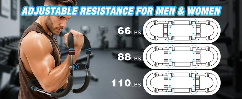 WARMOUNTS Twister Arm Trainer, Adjustable Chest Workout Equipment, Arm Trainer for Men, Shoulder Muscle Training, Portable Spring Resistance Home Fitness Equipment