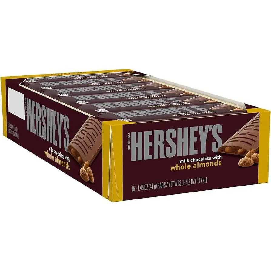 Hershey Milk Chocolate with Whole Almonds 36 Count 1.47kg