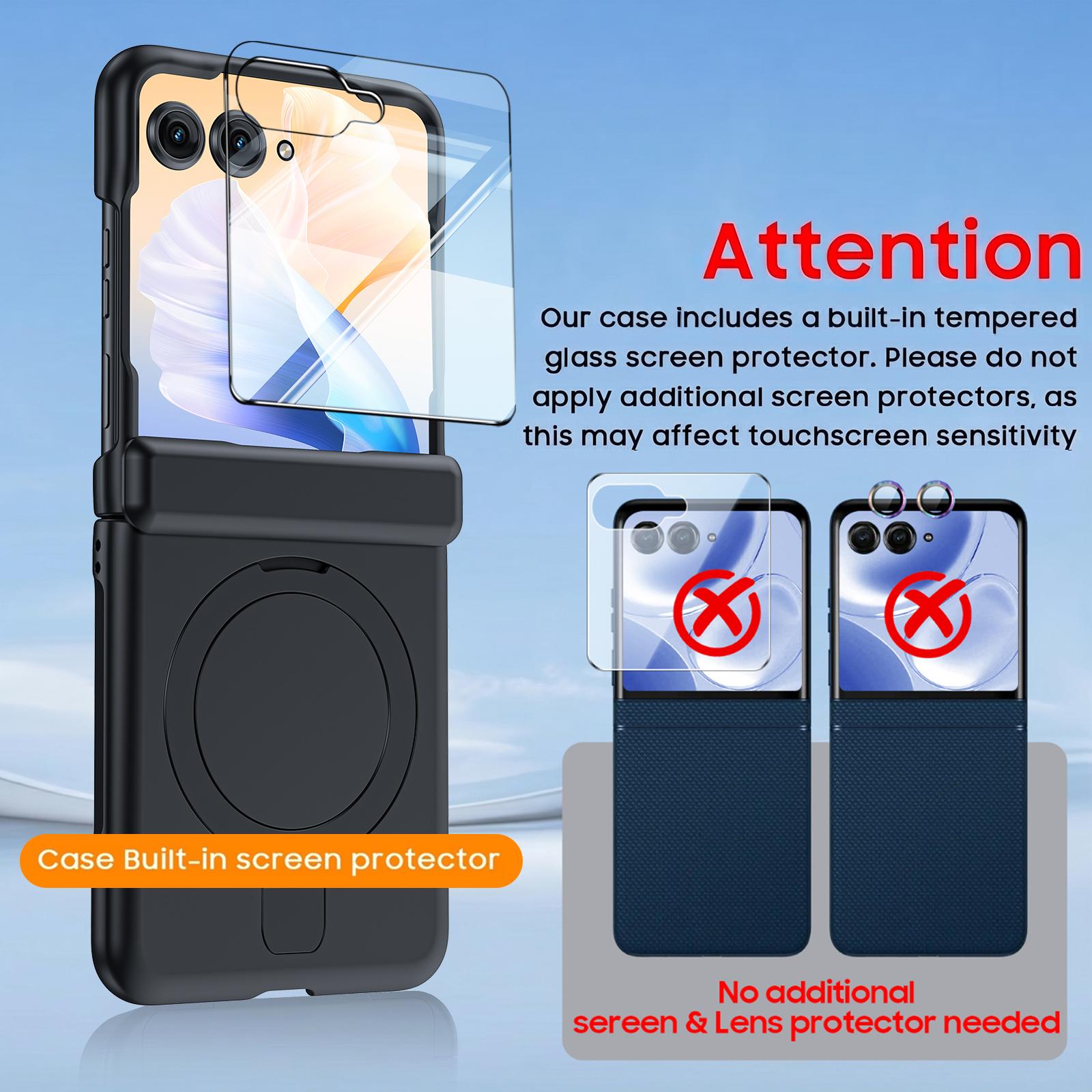 Vizvera for Motorola Razr 2026/ Razr 2025/ Razr 2024 Case – 9H Screen Protector, Hinge Protection, Magnetic Stand, Rugged Protection,For Motorola Razr 2026 Ultra/ Razr 2025 Ultra,For Motorola Razr+ 2026/ Razr+ 2025/ Razr+ 2024 tiktokshopbacktoschool