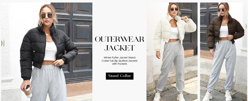 Arssm Women’s Cropped Quilted Jacket – Lightweight Zip-Up Winter Coat for Warmth & Stylish Streetwear Arssm Women’s Cropped Quilted Jacket – Lightweight Zip-Up Winter Coat for Warmth & Stylish Streetwear