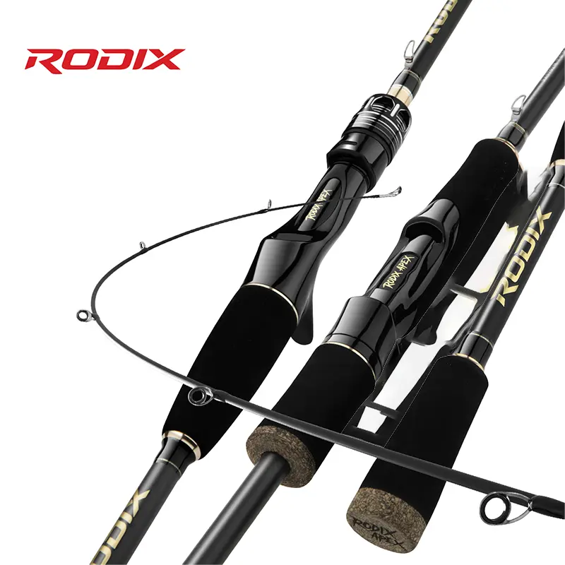 2026NEW RODIX 2-Piece Carbon Fiber Fishing Rod, Lightweight Spinning & Baitcasting Rod with Ceramic Guides, EVA Grip for Bass Fishing, Freshwater & Saltwater
