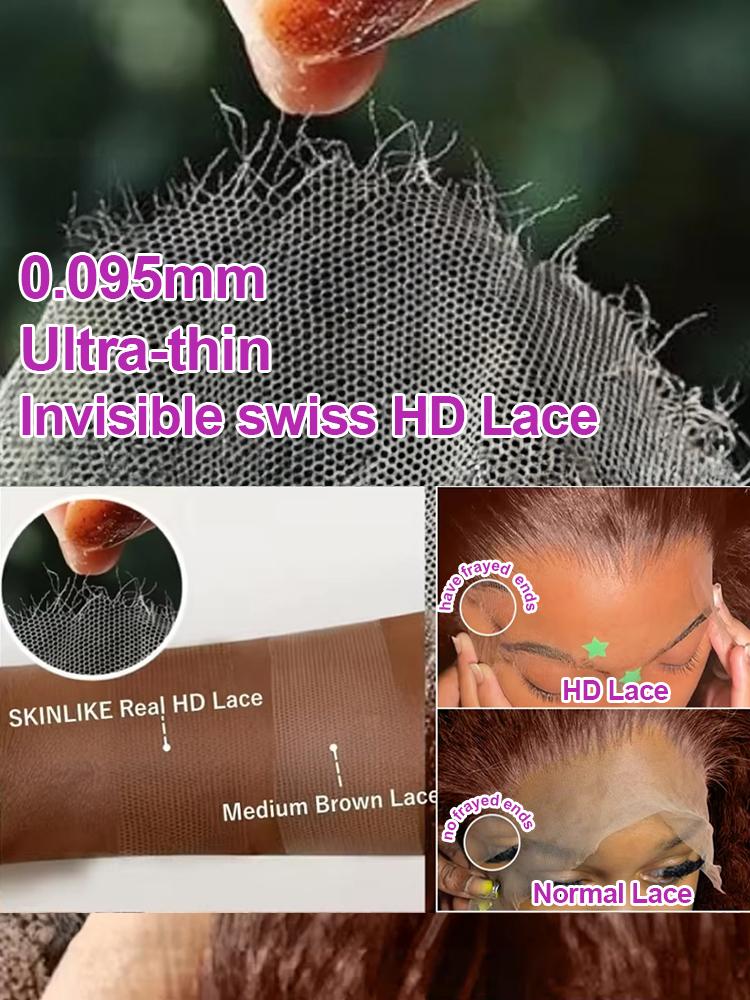 Chocolate Brown 13X4 13X6 Lace Front Wigs Brazilian Human Hair Wig Pre Plucked Deep Wave Lace Front Colored Human Hair Wig Hd Lace Frontal Wigs For Women 180 Density 30 32 Inch