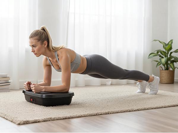 Vibration Plate Exercise Machine – Full Vibrating Fitness Platform with Remote Control, 120 Speed Levels, 2 Resistance Bands – Portable Household Fitness Board