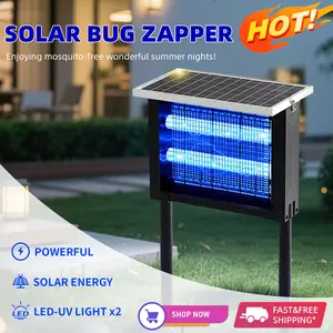 2000 Sq.Ft Powerful Solar Bug Zapper - High-Powered Mosquito Killer, Rechargeable & Portable, Cordless Fly Trap for Backyard, Patio, Pond, RV Camping