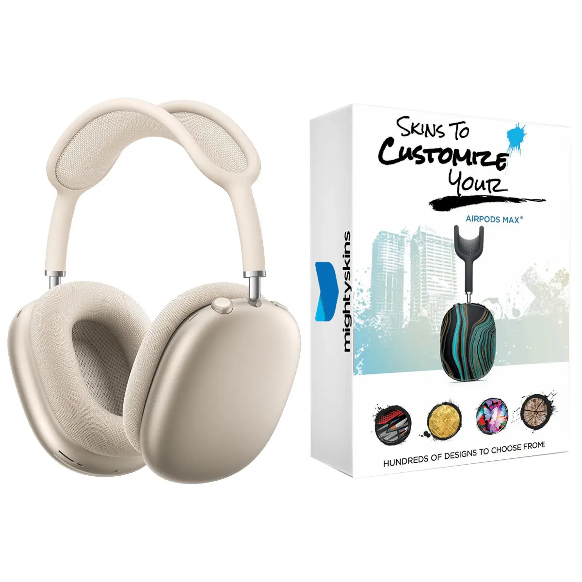 Apple AirPods Max USB-C Active Noise Cancellation Headphones with MightySkins Customization Code - Starlight
