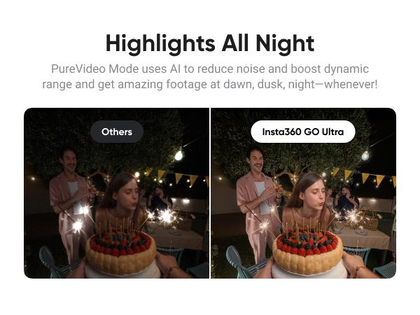 Insta360 GO Ultra - Small 4K Vlogging Camera, Hands-Free, POV Cam, 1/1.28" Sensor, 53g Lightweight, 156° FOV, 200 Min Battery Life, Magnetic Wearable Action Camera for Sports, Vlog