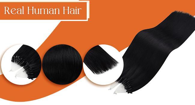 Full Shine Micro Hair Extensions 50 Gram 1g/s Microloop Human Hair Extensions Natural Straight Heat Resistant Seamless Blend Comfortable Lightweight 14inch-24inch 1g/s 50g/50s TikTokShopBlackFriday