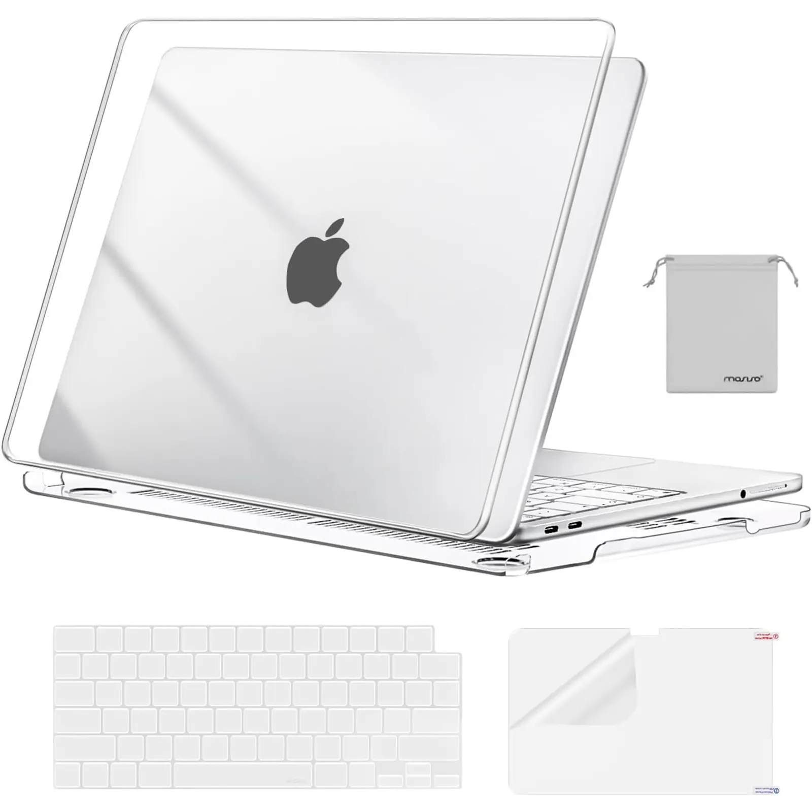 MOSISO 4-in-1 Protective Bundle for 13-in MacBook Neo (2026 Release, A3404 Matched, A18 Pro Chip) - Polycarbonate Crack-Scratch Resistant Hard Shell Case, Flexible Screen Protector, 2 Keyboard Covers for School, Daily Work, Water Resistant, None, Specific