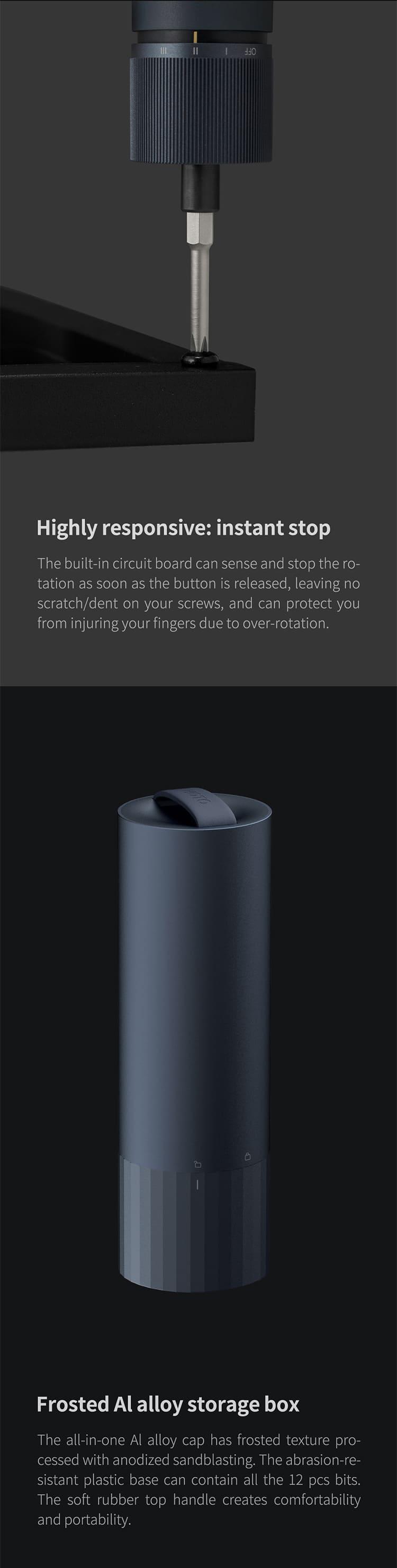 HOTO Electric Screwdriver,3.6V Cordless Screwdriver Set, All-in-One Design,USB-C Charging, LED Light,12 Pcs Bit for Electrical Repairs, Christmas Gift Rechargeable Tools Tool Kit Rubber