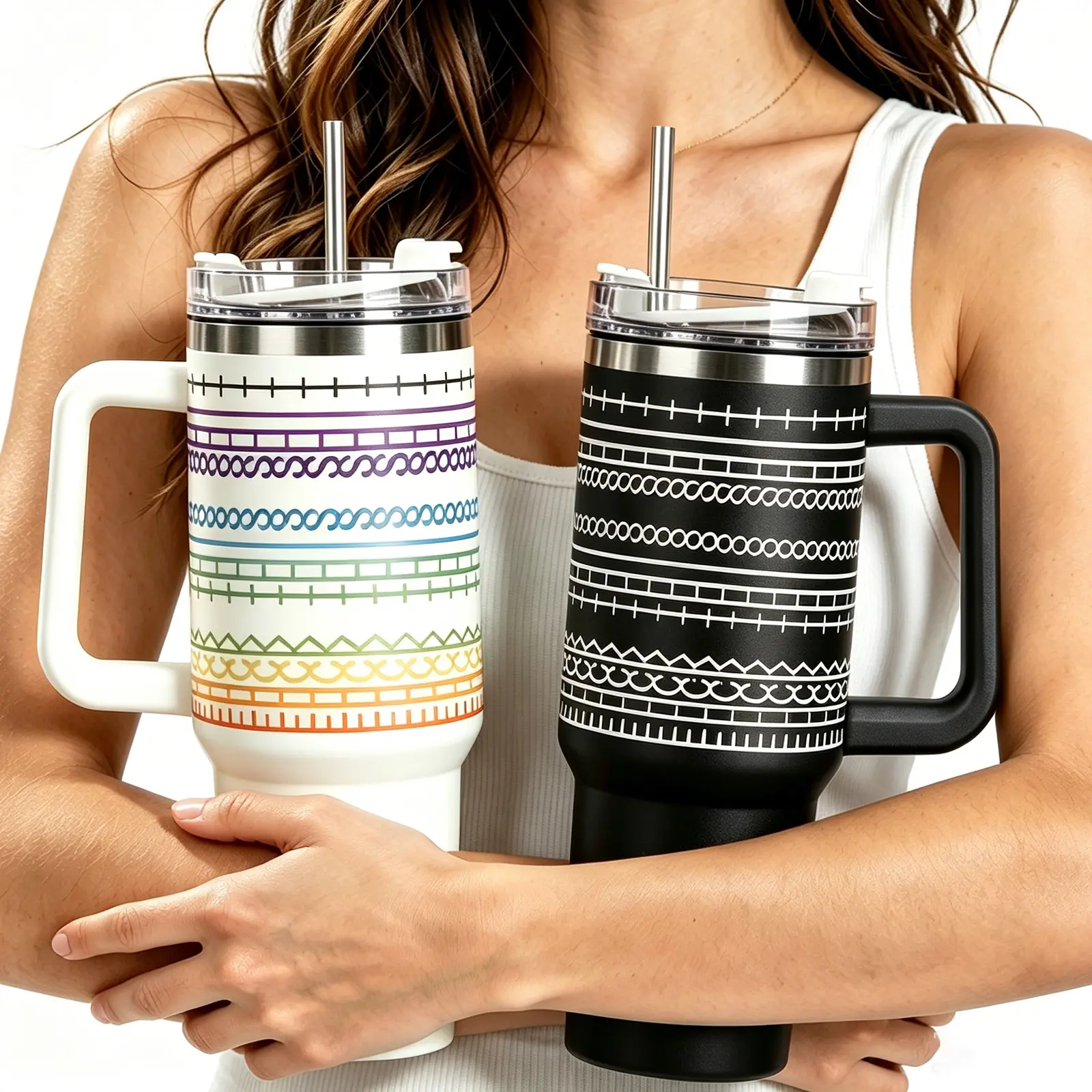 40 Oz Hidden Message Tumbler Stainless Steel Cup with Handle and Straw for Women Men Valentine's Day Birthday Gifts Set, Keep Cold, Hot & Ice, Flasks funny Tumbler Drinkware Tea Iced  , Sarcastic Design Funny Coffee Cug for Coworkers & Work