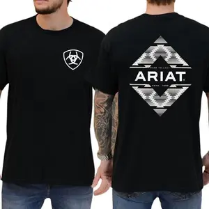 Ariat Western Heritage, 2-sides, T-shirt, Cowboy Ranch Workwear Tee, Vintage Style Rodeo Graphic Shirt