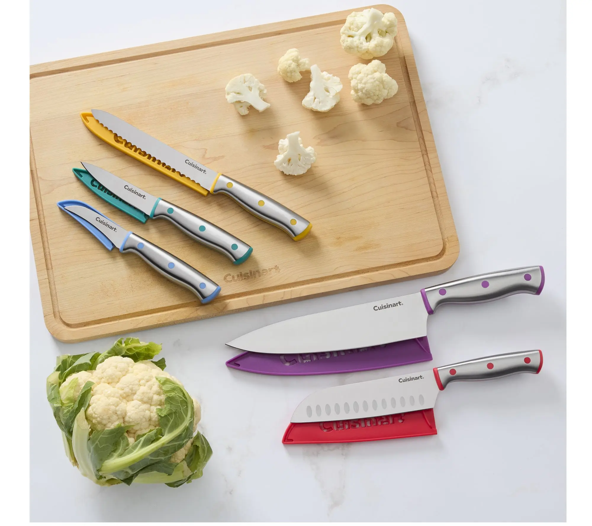 Cuisinart 5-Piece SS Multi-Color Cutlery Set w/ Sheaths