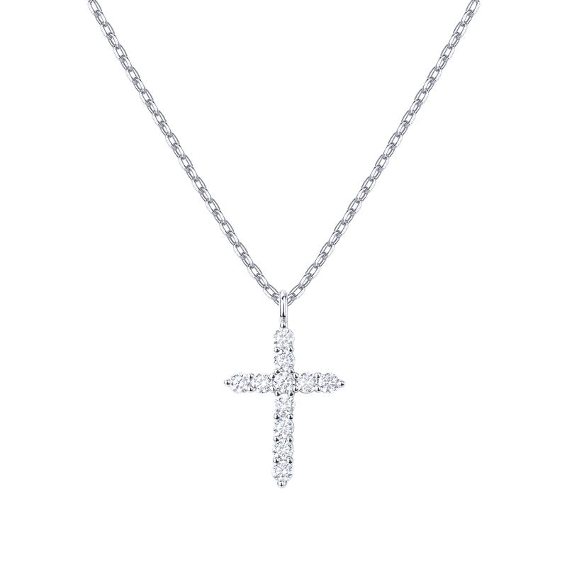 PAVOI 14K Gold Plated Cross Pendant Necklace for Women - Hypoallergenic Cubic Zirconia Cross Necklace - Dainty Necklace Christian Faith Gold Jewelry Gifts