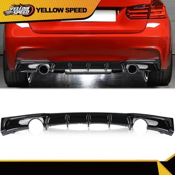 ALLGOOD 1-Piece Waterproof Polyurethane Rear Bumper Lip - Aerodynamic Lower Diffuser for BMW F30 3 Series M Sport Sedan 328i (2012-2018), Clean Lines Design, Increases Down Force, Reduces Drag, 1-Year Warranty