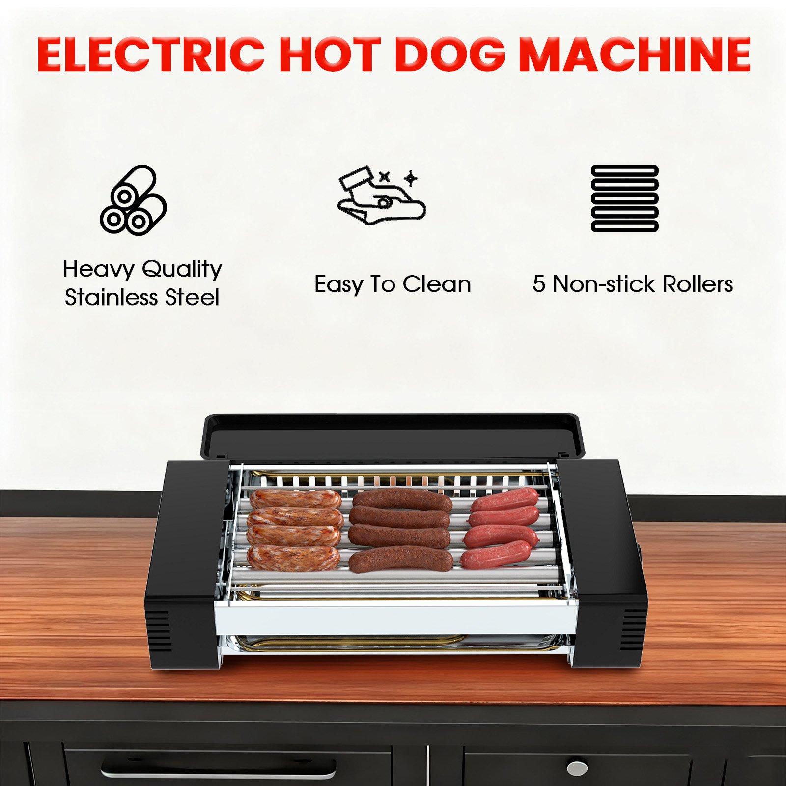 TMWINGS 2-in-1 Electric Grill Roller & Hot Dog Machine, Indoor Smokeless BBQ Grill with Non-Stick Griddle, Perfect for Family Cooking & Home Parties, Household Appliances Kitchen Appliances