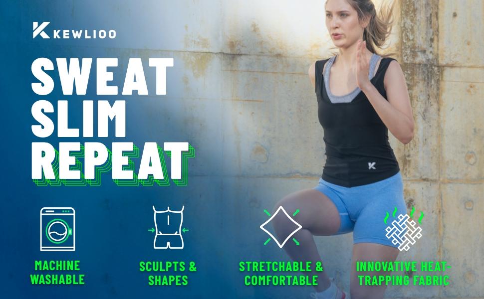 Kewlioo Women's Heat Trapping Sauna Sweat Vest for Gym, Fitness, Exercise