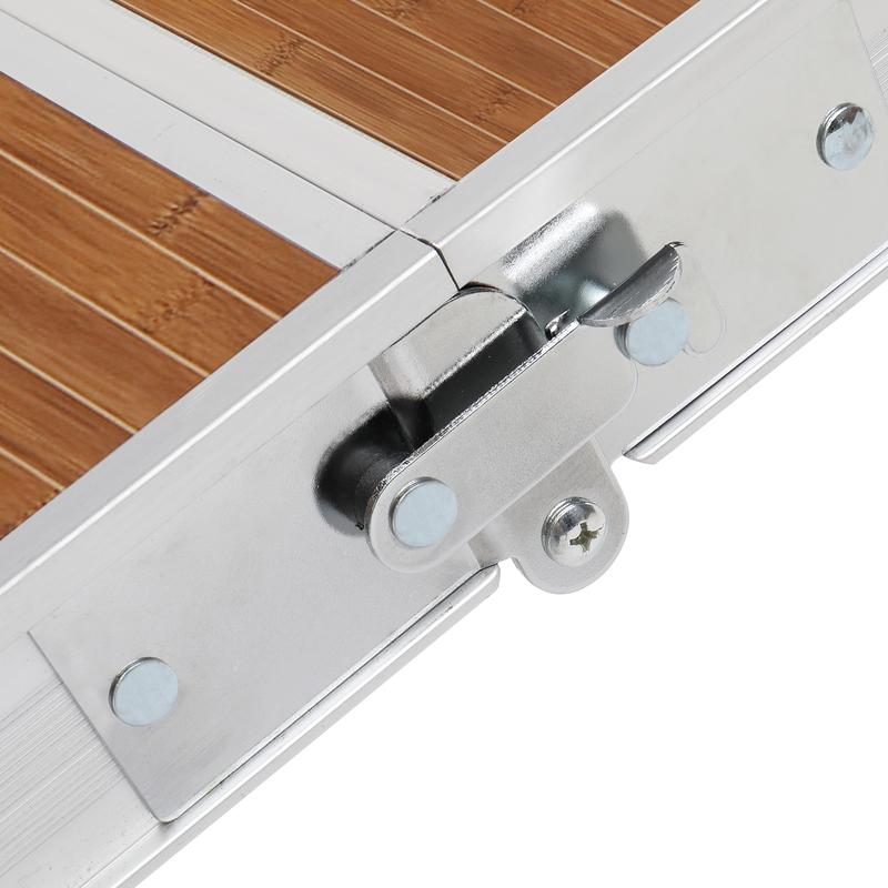 VINGLI 4 Ft Camping Picnic Table Set with 4 Seats, 220 Lbs Support Aluminum Frame, Foldable Suitcase Design with Umbrella Hole, for BBQ, Travel, Outing, Gathering, RV