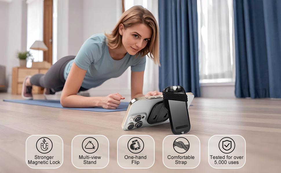 4-in-1 Magnetic Phone Holder, Adjustable Multi-Function Desktop Stand, Live Streaming Photography Stand, Travel Gadget, Compatible with MagSafe IPhones, Android Phones -- Includes 2 Magnetic Rings 4-in-1 Magnetic Phone Holder, Adjustable Multi-Function Desktop Stand, Live Streaming Photography Stand, Travel Gadget, Compatible with MagSafe IPhones, Android Phones -- Includes 2 Magnetic Rings