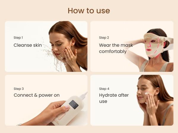 RENPHO Artemis Red Light Therapy Mask 3 Light Modes with 850nm Near-Infrared Red Light (NIR), Valentines Day Choice for Women Mom Wife Rechargeable LED Face Mask Anti-Aging Skincare at Home and Travel, Gift Choice for the Season