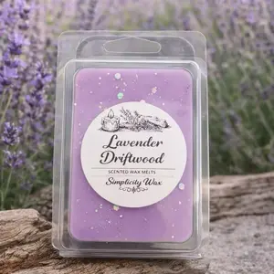 Lavender Driftwood Scented Soy Wax Melts-For electric wax warmers or Tealight warmers-Great Gift idea- Perfume Aroma Freshener Fragrance Candle Decor Decoration Ornaments