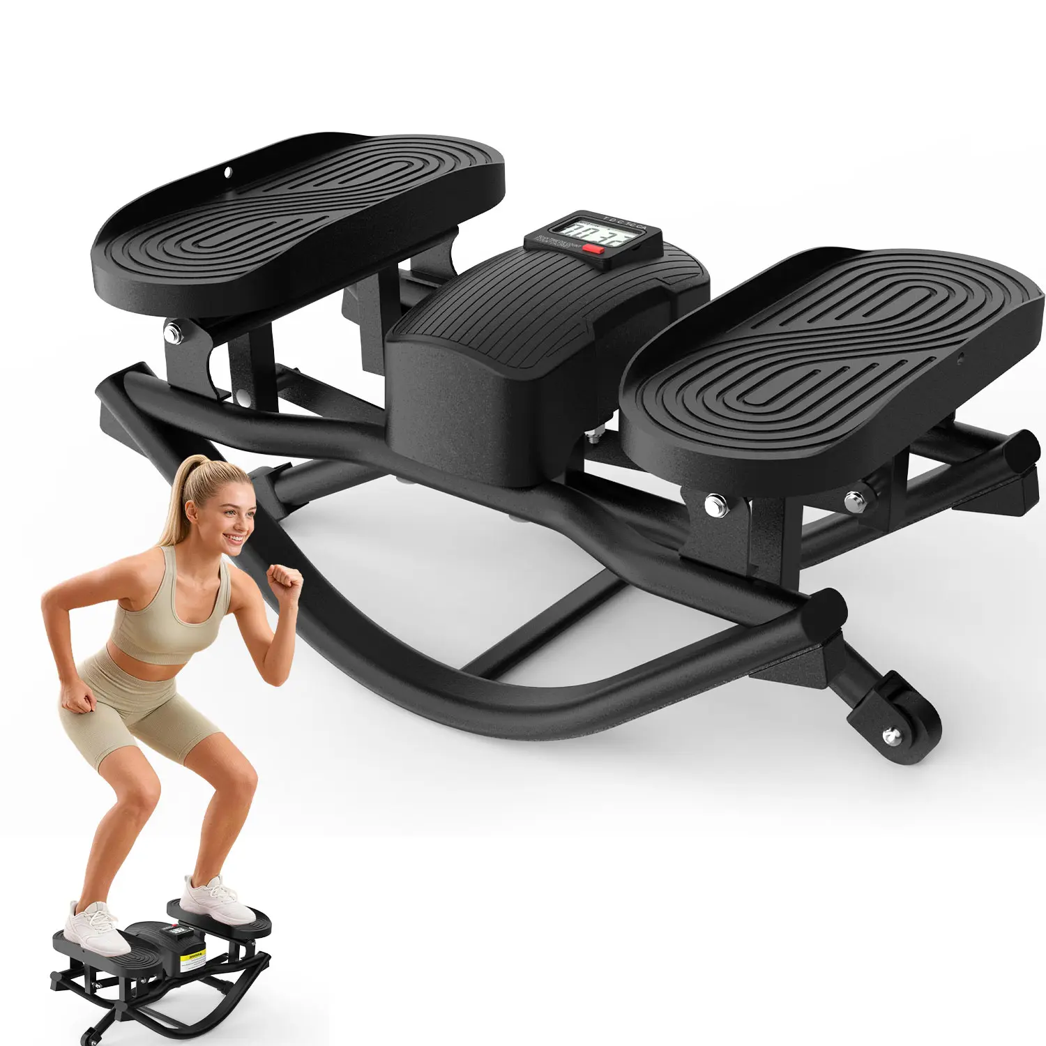 HOTWAVE Rocking Stepper Leg, Glute, and Core Trainer — 3D Rocking Glute Workout,350 lb Weight Capacity, No-Assembly Required Cardio Stepper, Indoor Fitness Equipment Summerwins tiktokshopbacktoschool