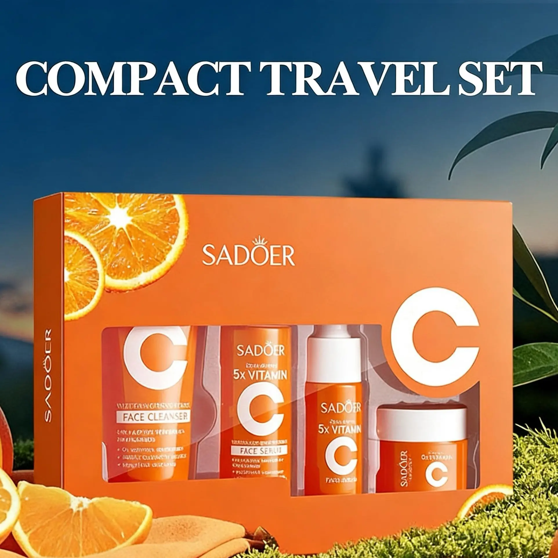 SADGER 5×VITAMIN C SKIN GIFT BOX SADOER Skin Active 5X Vitamin C Skincare Travel Set for Business
