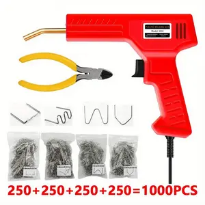 [50W Plastic  Welder |Car Bumper Crack Repair Plastic Welding Gun Kit ,3s Rapid Fever Welding Repair Kit with 1000 Welding Nails + Pliers | Overheating Protection | ,for Repairing and Welding Various Plastics(US Plug)