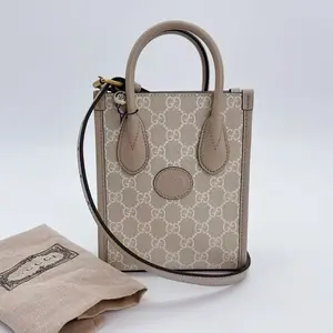 Pre-owned GUCCI leather Crossbody Bags GG Supreme Monogram Interlocking G Patch Tote bag