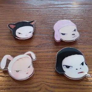 Handmade Yoshitomo Nara Magnetic Phone Grip: Stand & Stylish Accessory