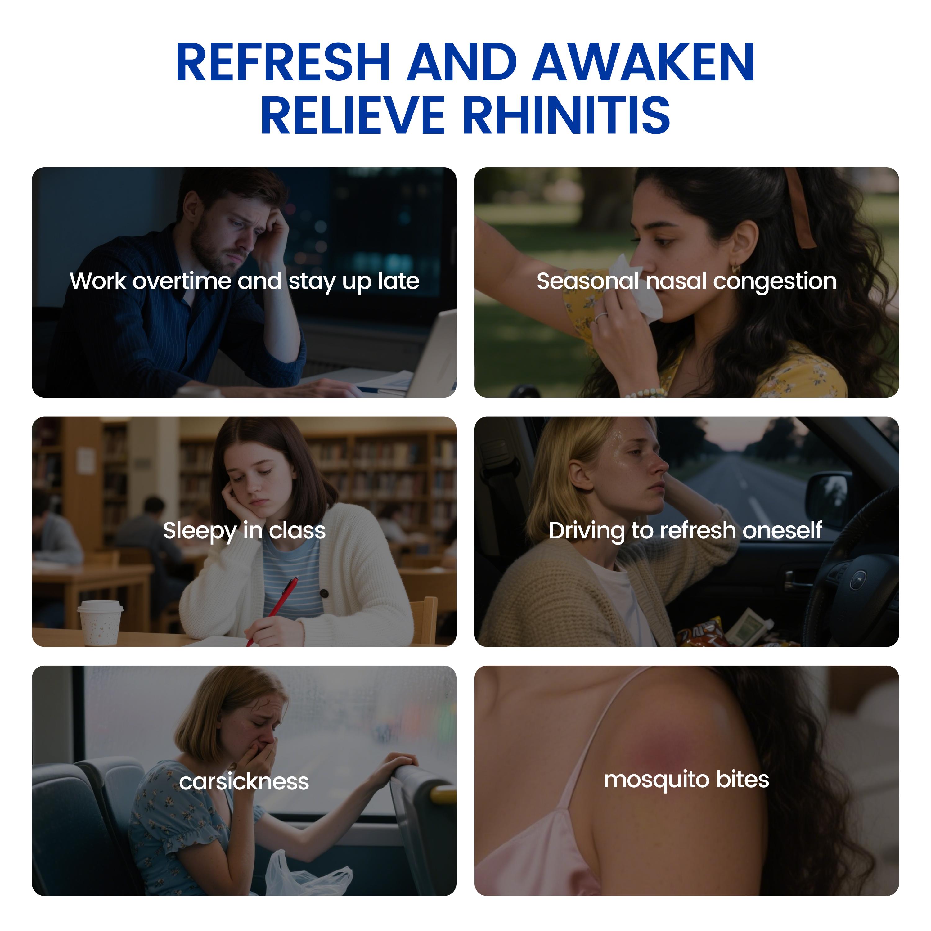 Ceelike Nasal Stick | Mint & Lemon Flavors | Natural Refreshing Vapors | Cool & Invigorating Sensation |  Natural Ingredients | Essential Oils + Menthol | 0.3 Oz Each, Pack of 3 | Convenient On-the-Go Use