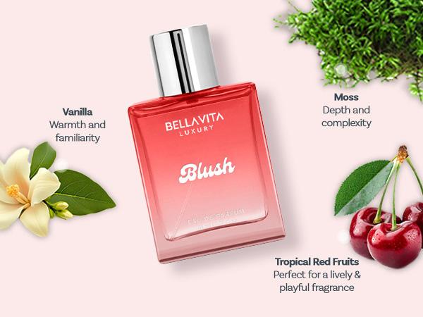 BellaVita Luxury Blush and Pure Musk Perfume Combo for Women Eau De Parfum Gift Set Long Lasting Woody Musky and Floral Fragrances 2 x 100ml Premium Elegant and Luxurious Perfume Duo