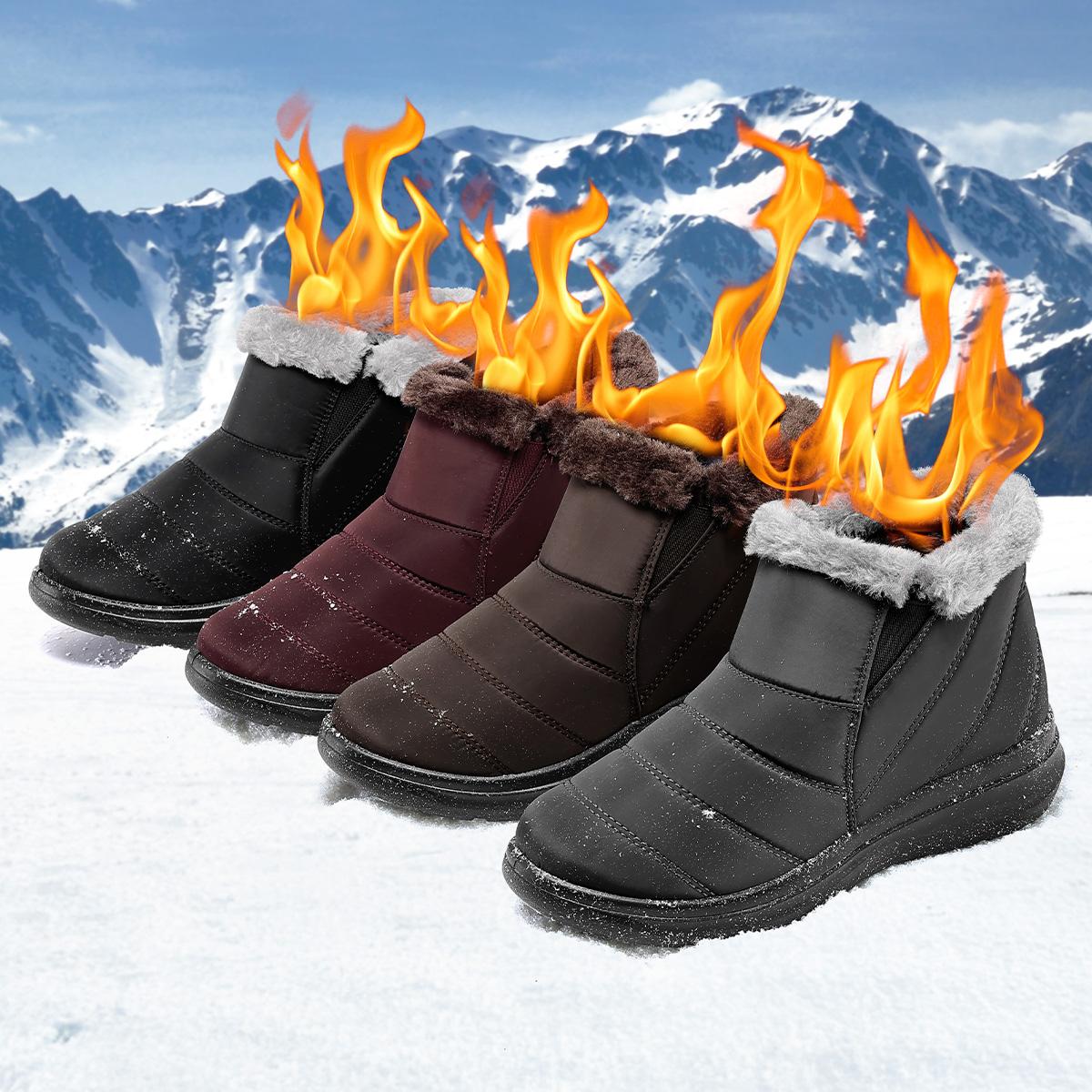 Mysoft Women's Winter Snow Boots, Warm Fur Outdoor Shoes, Womensfashion Footwear, Winter Boots for Women, Perfect Valentine's Day Gift  Girl