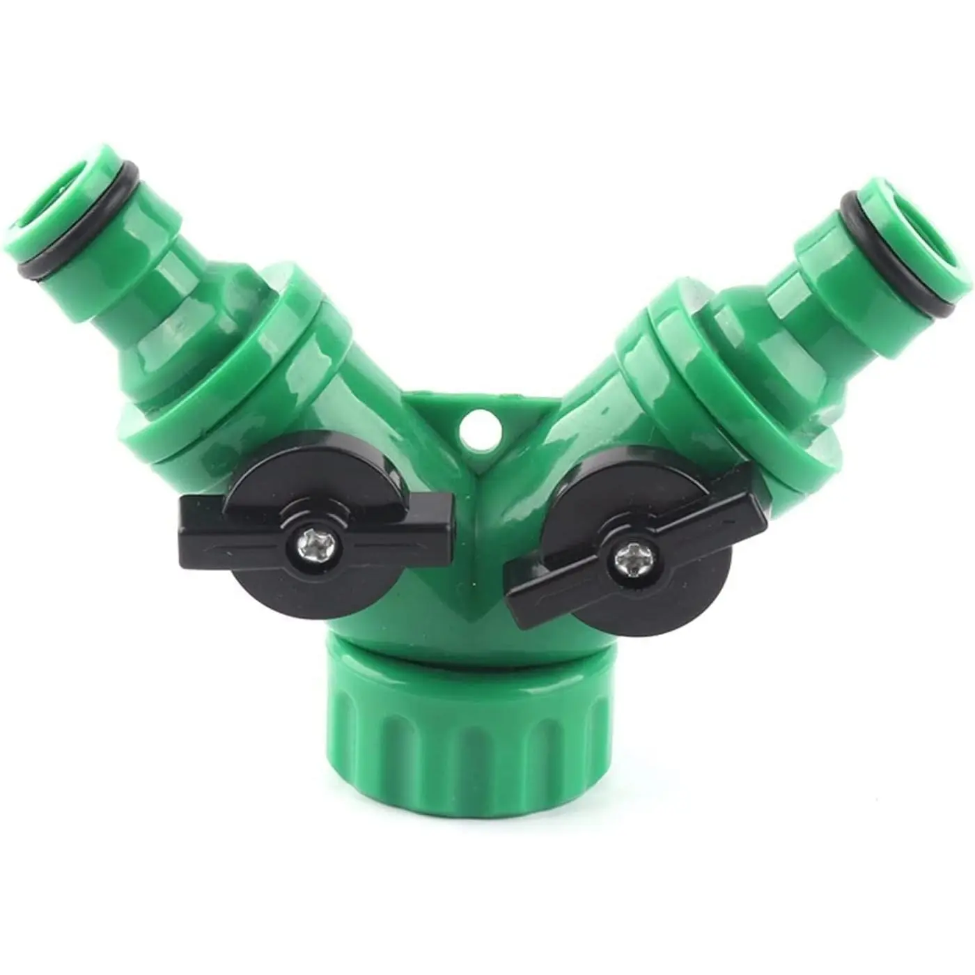 1 PCS Plastic Garden Hose Connectors - Fits 3/4" Faucets Y-Joint 2-Way Adapter, Quick Faucet Hookup, Durable Lightweight Leak-Proof, Easy Connect, Ideal for Lawn Watering & Outdoor Cleaning, Corrosion-Resistant Essential Watering Accessory