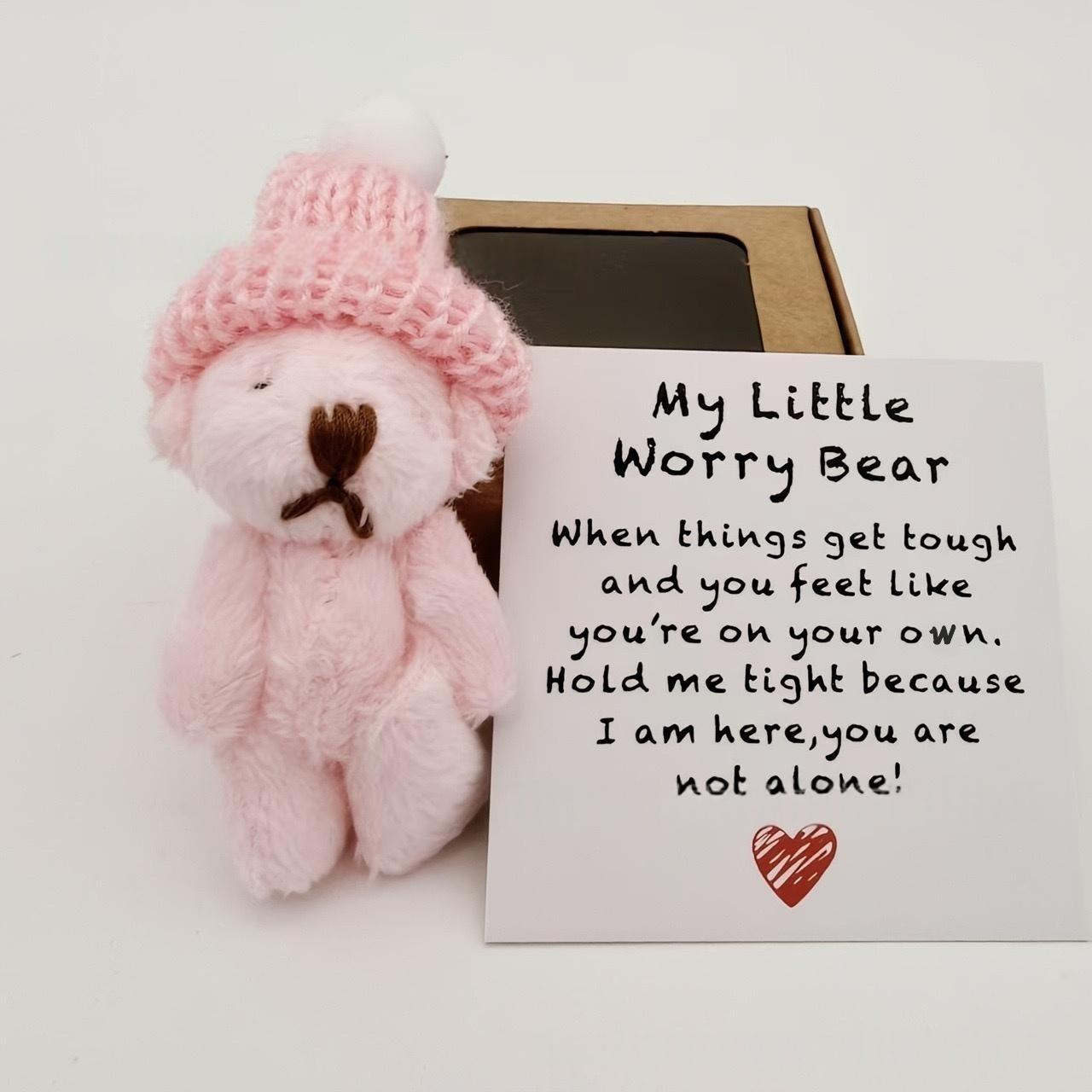 Handmade Little Pocket Bear Set,Anxiety Relief Plush Bear Hug,Halloween Thanksgiving Christmas New Year Birthday Gifts for Women Men Dad Mom Girl Boy Daughter Son-MM
